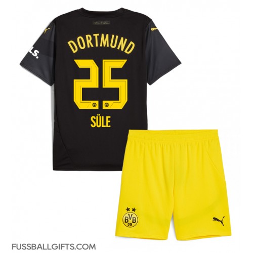 Borussia Dortmund Niklas Sule #25 Fußballbekleidung Auswärtstrikot Kinder 2024-25 Kurzarm (+ kurze hosen)